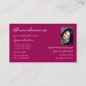 Carte De Visite Étoiles de Parties scintillant rose Fille Chic ave (Dos)