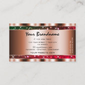 Carte De Visite Étoiles de Parties scintillant rose Rose or créati (Dos)