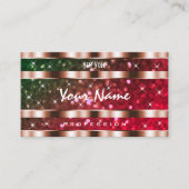 Carte De Visite Étoiles de Parties scintillant rose Rose or créati (Devant)