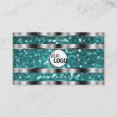 Carte De Visite Étoiles de Parties scintillant Turquoise glamour a (Devant)