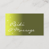 Carte De Visite Étoiles de Parties scintillant vert jaune et olive (Devant)