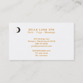 Carte De Visite Étoiles de scintillement de faisceaux de lune d'or (Dos)