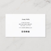 Carte De Visite Étoiles de service ménager simples (Dos)