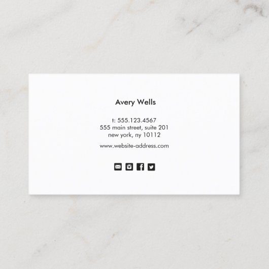 Carte De Visite Étoiles de service ménager simples (Dos)