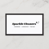 Carte De Visite Étoiles de service ménager simples (Devant)