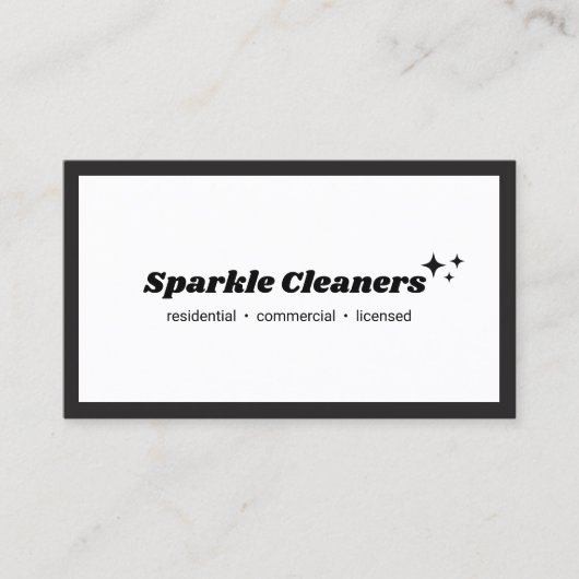 Carte De Visite Étoiles de service ménager simples (Devant)