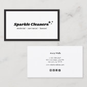 Carte De Visite Étoiles de service ménager simples (Devant / Derrière)