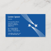 Carte De Visite Étoiles de tir - Blanc sur Bleu Ombré (Dos)