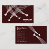 Carte De Visite Étoiles de tir - Blanc sur Brown foncé 330000 (Devant / Derrière)