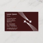 Carte De Visite Étoiles de tir - Blanc sur Brown foncé 330000 (Dos)