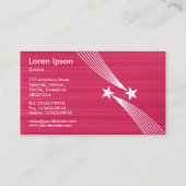 Carte De Visite Étoiles de tir - Blanc sur Crimson brossé (Dos)
