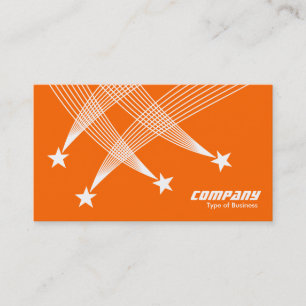 Carte De Visite Étoiles de tir - Blanc sur Orange FF6600