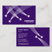 Carte De Visite Étoiles de tir - Blanc sur violet profond 330066 (Devant / Derrière)