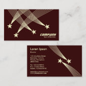 Carte De Visite Étoiles de tir - Crème sur Dark Brown 330000 (Devant / Derrière)