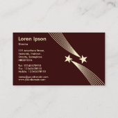 Carte De Visite Étoiles de tir - Crème sur Dark Brown 330000 (Dos)