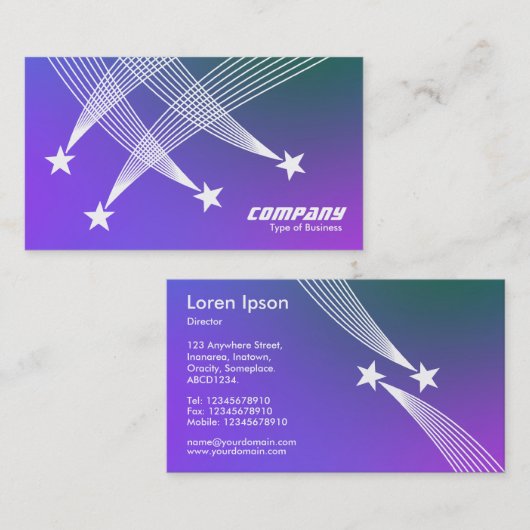Carte De Visite Étoiles de tir - Gradient doux (Devant / Derrière)