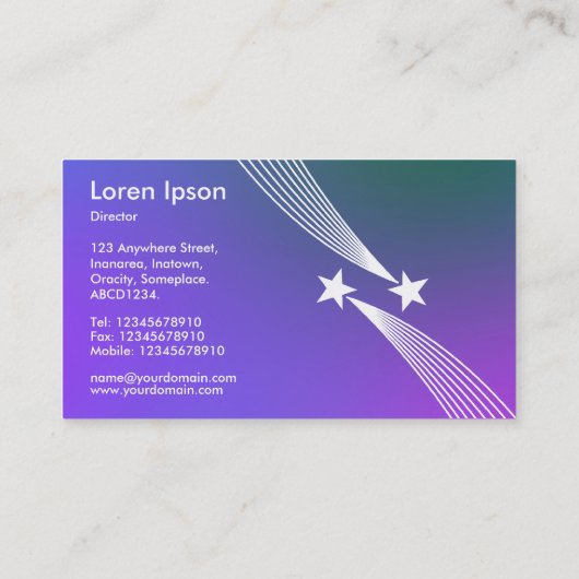 Carte De Visite Étoiles de tir - Gradient doux (Dos)