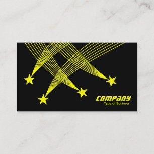 Carte De Visite Étoiles de tir - Jaune sur Noir