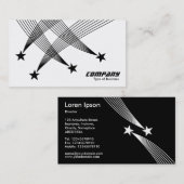 Carte De Visite Étoiles de tir - Noir sur blanc (Deux tons) (Devant / Derrière)