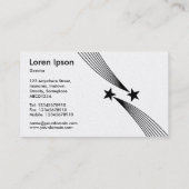 Carte De Visite Étoiles de tir - Noir sur blanc (Platine) (Dos)