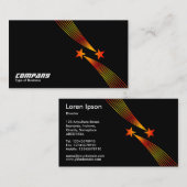 Carte De Visite Étoiles de tir v2 - Jaune et Rouge sur Black v2 (Devant / Derrière)