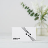 Carte De Visite Étoiles de tir v2 - Noir sur blanc (Debout devant)