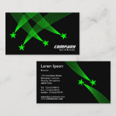 Carte De Visite Étoiles de tir - Vert sur noir (Devant / Derrière)