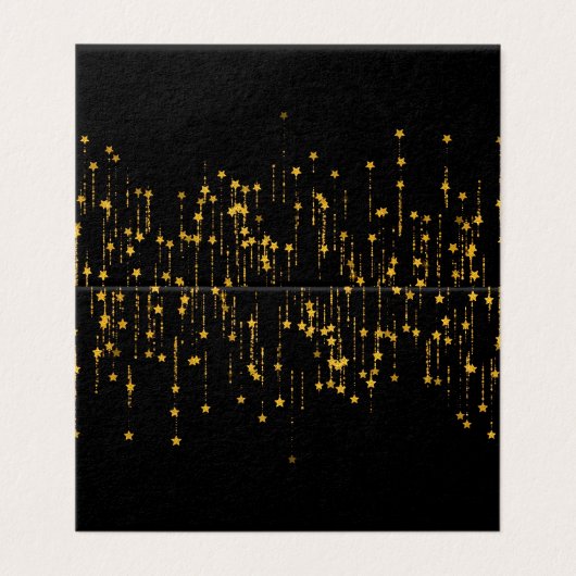 Carte De Visite Étoiles d'or (Extérieur déplié)