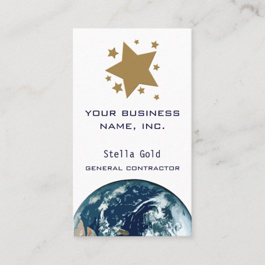 Carte De Visite Étoiles d'or (Devant)