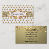 Carte De Visite Étoiles d'or (Devant / Derrière)