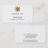 Carte De Visite Étoiles d'or (Devant / Derrière)