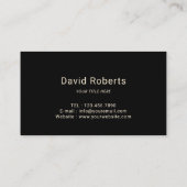 Carte De Visite Étoiles d'or moderne Bald Eagle Professional Black (Dos)