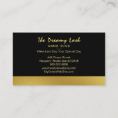 Carte De Visite *~* Étoiles d'or PINK Lashes Brows Extensions Chic (Dos)