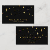 Carte De Visite Étoiles dorées modernes (Devant / Derrière)