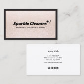 Carte De Visite Étoiles du service de nettoyage des maisons de par (Devant / Derrière)