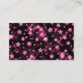 Carte De Visite Étoiles élégantes de parties scintillantes de rose (Dos)