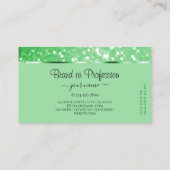 Carte De Visite Étoiles et logo de luxe Emerald Green Parties scin (Dos)