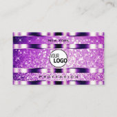 Carte De Visite Étoiles et logo de Parties scintillant de flamme v (Devant)