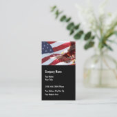 Carte De Visite Étoiles Et Rayures D'Aigle Patriotique Américain (Debout devant)