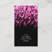 Carte De Visite Étoiles filantes roses professionnelles simples (Dos)