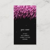 Carte De Visite Étoiles filantes simples de rose de monogramme (Dos)