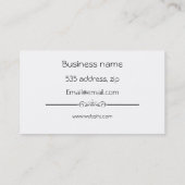 Carte De Visite Étoiles lumineuses (Dos)