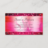 Carte De Visite Étoiles lumineuses Parties scintillant rose Fille  (Dos)