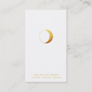 Carte De Visite *~* Etoiles Lunaires BLANCS D'Or Mystic Luna Lune