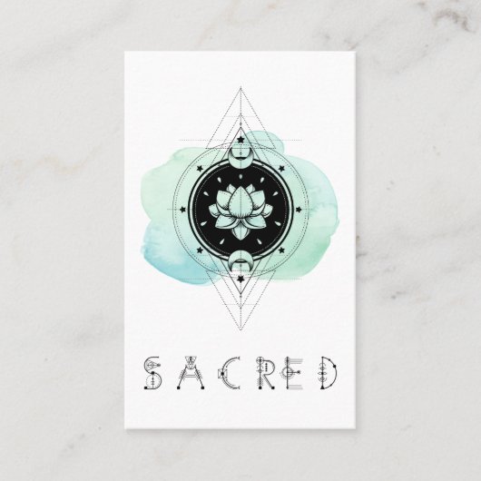 Carte De Visite *~* Étoiles Lune Lotus Sacré Symbole à Nirvana (Devant)