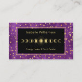 Carte De Visite Étoiles modernes minimes Améthyste phase de lune m (Devant)