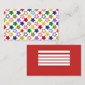 Carte De Visite étoiles multicolores (Devant / Derrière)