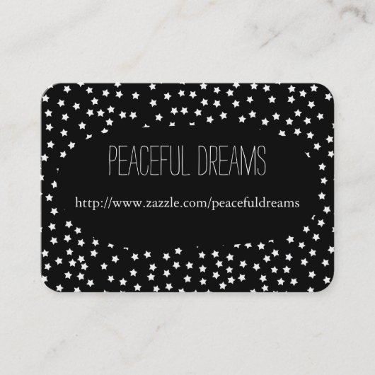 Carte De Visite Étoiles noires et blanches (Devant)