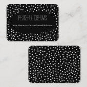 Carte De Visite Étoiles noires et blanches (Devant / Derrière)