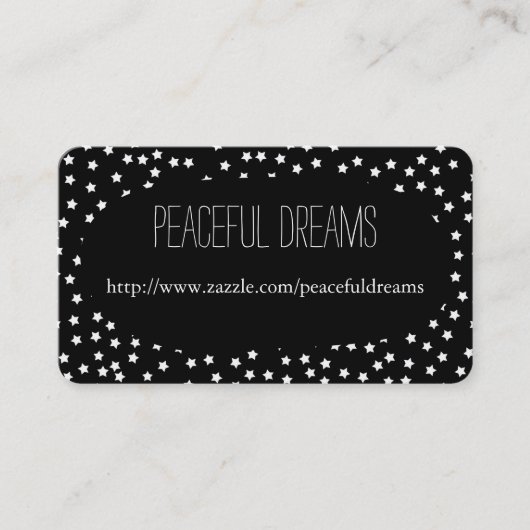 Carte De Visite Étoiles noires et blanches (Devant)